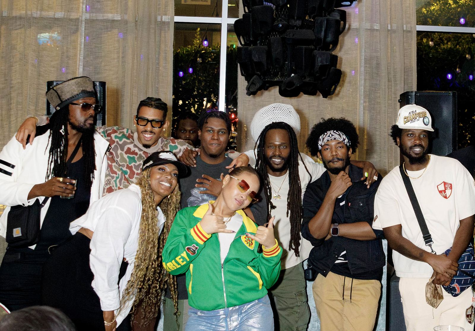 Friends Only crew group photo event